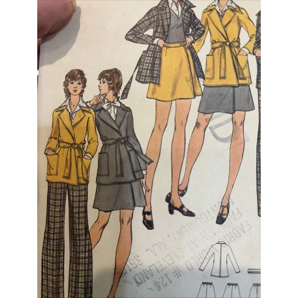 Vintage Butterick 6947 Sewing Pattern Misses Jacket Skirt Pants Size 8-16 Uncut
